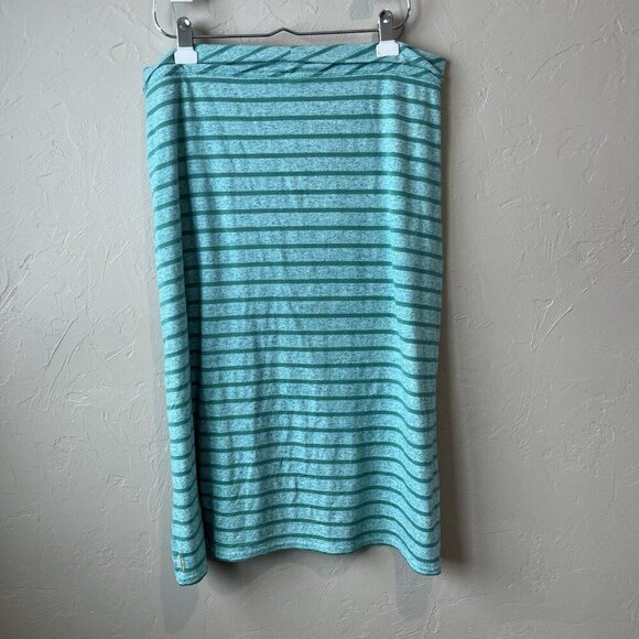 Lucy Jersey Midi Skirt M Striped Casual Soft Beach Boho Resort Vacation boat - Picture 5 of 8